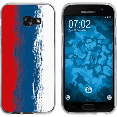 Produktbild von PhoneNatic Case kompatibel mit Samsung Galaxy A5 2017 Silikon-Hülle WM Russland M9