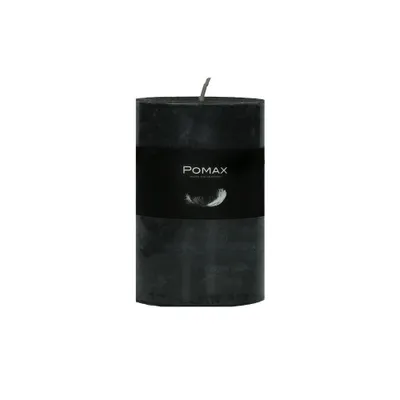 Produktbild von Pomax Candle Kerze aus Paraffinwachs, Schwarz, Ø 7 x H 10 cm