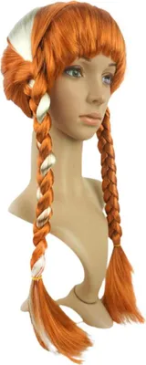 Productafbeelding van Cartoonfilm, figuur, cosplay, pruik, synthetisch, lang, vlecht, Halloween, kerst, dames, feest, kostuum, dagelijks gebruik