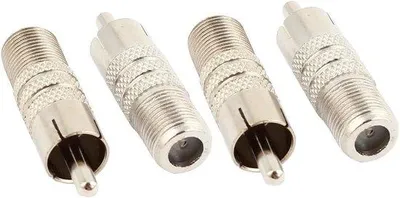 Immagine prodotto di Adattatore da cavo RCA tipo F femmina a RCA maschio, placcato in oro, per HDTV e satellite