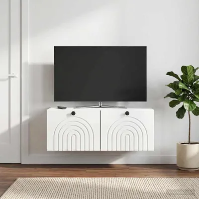 Immagine prodotto di Maison Exclusive - Mobile TV da parete, bianco lucido, 78,5 x 41 x 30 cm