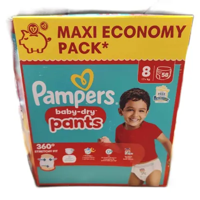 Produktbild von Pampers Windel Baby Windeln Baby Dry Pants Größe 8 58 Stück 17 kg Plus Komfort 3