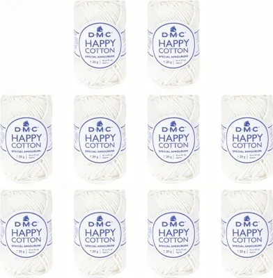 Image de 10 pelotes de DMC Happy Coton – fil doux 100 % coton, n° 392 (couleur 761)