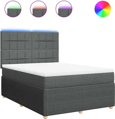Obrázok produktu pre vidaXL Boxspring posteľ s matracom Tmavo šedá 140x190 cm Látka