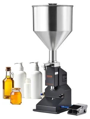 Obrázok produktu pre VEVOR 5-50 ml plniaci stroj Ručný stroj na plnenie tekutín vyrobený z nehrdzavejúcej ocele 304 silikón PTFE kompatibilný s 500W vzduchovým kompresorom Plniaci stroj na plnenie medového oleja