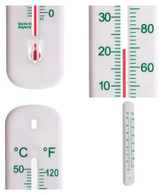 Produktbild von Gewächshausthermometer Wandthermometer Außenthermometer - 215 mm - Weiß - Innen und außen