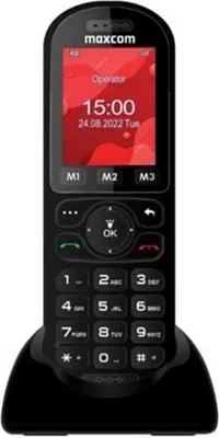 Zdjęcie produktu dla MaxCom MM39D, Inteligentny telefon, Zestaw słuchawkowy bezprzewodowy, Głośnik, SMS, Czarny