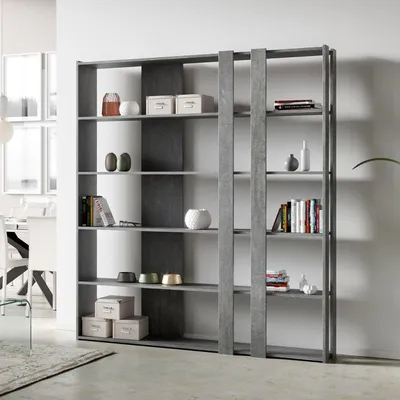 Immagine prodotto di Libreria Moderna 5 Ripiani 178x36x204 cm in nobilitato Grigio