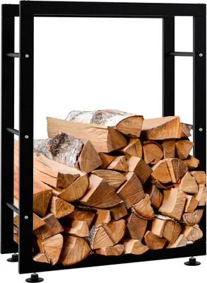 Produktbild von CLP Kaminholzständer Keri V2 schwarz 25x60x80 cm