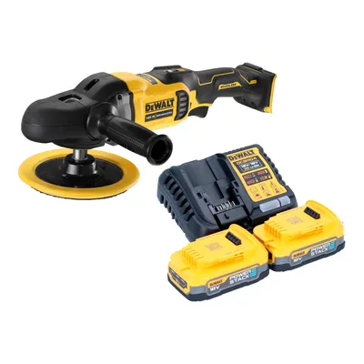 Produktbild von DeWalt DCM 849 E2 Akku Exzenter Poliermaschine 18 V 180 mm Brushless + 2x Powerstack Akku 1,7 Ah + Ladegerät