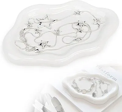 Zdjęcie produktu dla Dekoracyjna taca ceramiczna - taca do toaletki - kreatywny design