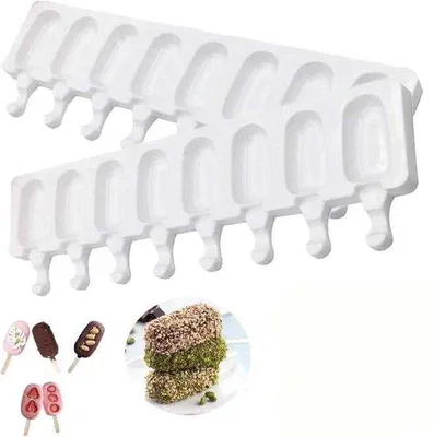 Produktbild von Silikonische Eisform, Eisstäbchenmacher, Eisform, Familienleckerbissen, Eisform mit 50 Eisstäbchen