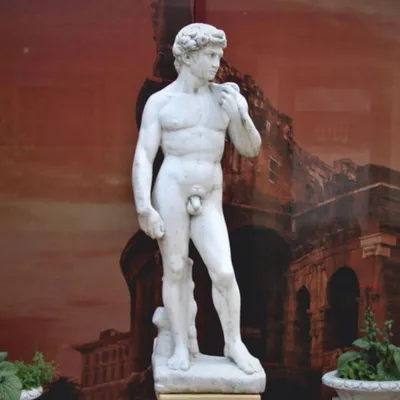 Immagine prodotto di Casa Padrino decorazione da giardino in stile liberty scultura uomo grigio h. 170 cm - figura da giardino