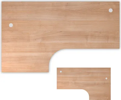 Produktbild von bümö DIY Schreibtischplatte - Nachbildung: Nussbaum, Größe: Eckschreibtisch 200 x 120 cm