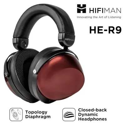 Rot-schwarze Hifiman HE-R9 geschlossene High-End Kopfhörer