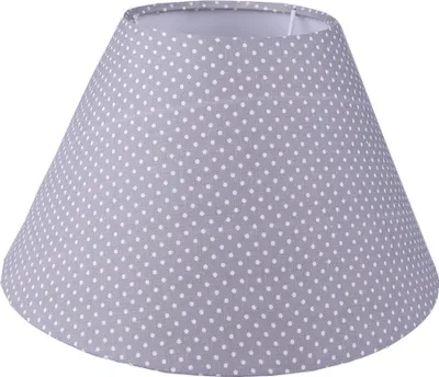 Produktbild von Clayre & Eef Lampenschirm Ø 23x15 cm Grau Weiß Baumwolle Punkte