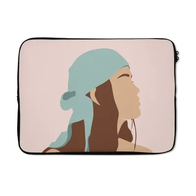 Produktbild von MuchoWow® Laptop Hülle 14 ZollSommer - Frau - Kopftuch - Abstrakt Laptoptasche - Laptoptasche - Stoßsicher - Schutzhaube