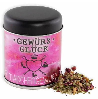 Produktbild von 60g "Mädchengewürz" Gewürzmischung im Designstreuer Gewürzglück