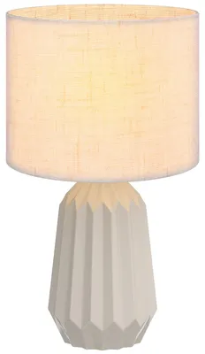 Produktbild von HOMCOM Tischlampe Tischleuchte, Nachttischlampe mit Leinenschirm, Wippschalter