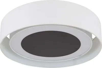 Produktbild von LED Deckenleuchte, Metall Textil, schwarz weiß, D 45 cm