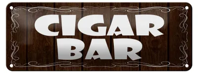 Produktbild von Blechschild Spruch 27x10cm Cigar Bar Zigarrenbar Dekoration