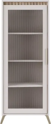 Produktbild von Kondela Vitrine Longy Reg1W - Kaschmir / Eiche Sonoma