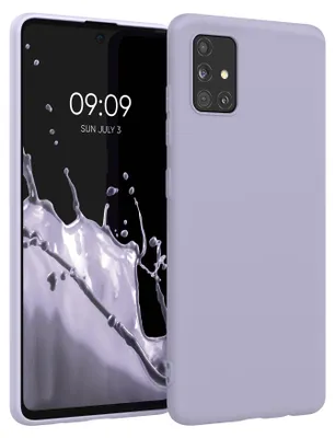 Produktbild von kwmobile Handyhülle für Samsung Galaxy A51 Hülle - TPU Case - Kabelloses Laden - Schutzhülle Cover in Pastell Lavendel
