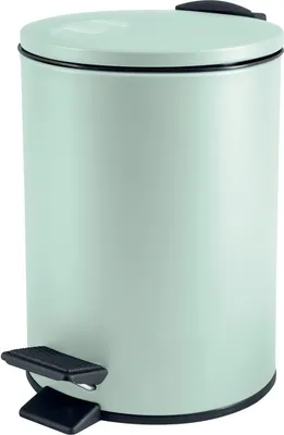 Produktbild von Spirella Kosmetikeimer 3 Liter Edelstahl mit Absenkautomatik und Inneneimer "Adelar" Badezimmer Mülleimer Softclose Abfalleimer Ice Grün