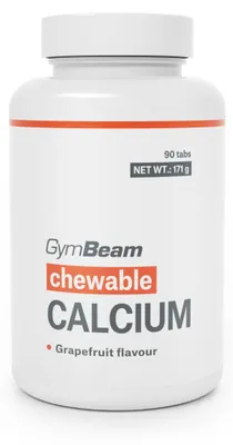 Produktbild von GymBeam - Kalzium Kautabletten, 90 Tabletten, Grapefruit