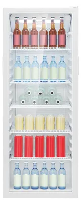 Produktbild von Bomann® Kühlschrank mit Glastür |  | 143cm | Getränkekühlschrank 2 - 12°C | MultiAirflow | Türanschlag wechselbar | KSG 7292 weiß