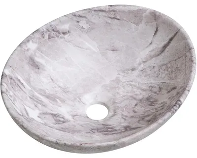 Zdjęcie produktu dla CERANO – Umywalka ceramiczna Marbelo – do montażu na blacie – marmur – 41 x 33 cm