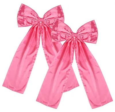 2 große roze Schleifen, 80x42cm, für Partys