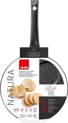 Productafbeelding van Ibili-Natura pannenkoekplaat, aluminium, 26x1,5 cm, zwart