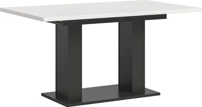 Produktbild von Kulissen-Esstisch >Motion< ausziehabar 190cm, Grau / Weiß - 150/190x76x90cm (BxHxT)