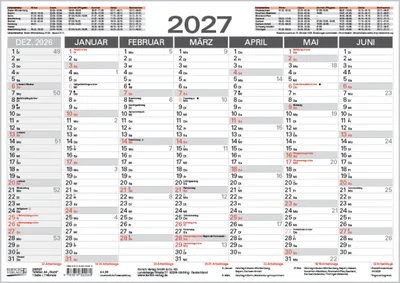 Produktbild von Tafelkalender A4 "Stabil" 2027