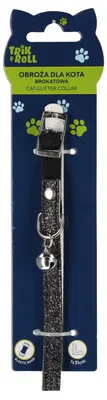 Produktbild von Glitzerndes Katzenhalsband mit Glöckchen, 31 cm