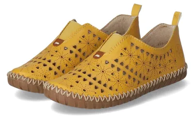 Produktbild von Rieker Damen Slipper Gelb Glattleder Größe:40