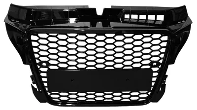 Kühlergrill Sportgrill Waben Gitter PDC SCHWARZ GLANZ für Audi A3 8P 2008 – Produktansicht
