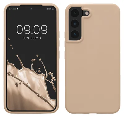 Produktbild von kwmobile Handyhülle für Samsung Galaxy S22 Hülle - Case Silikon - Kabelloses Laden - Schutzhülle Cover in Perlmutt