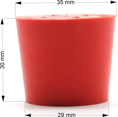 Produktbild von Gummistopfen Rot 35/29mm