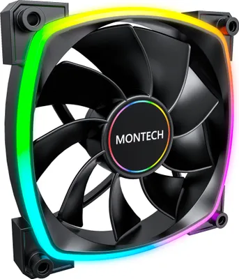 Obrázek produktu pro Montech RX140 PWM, Ventilátor, 14 cm, 540 ot/min, 1760 ot/min, Černá