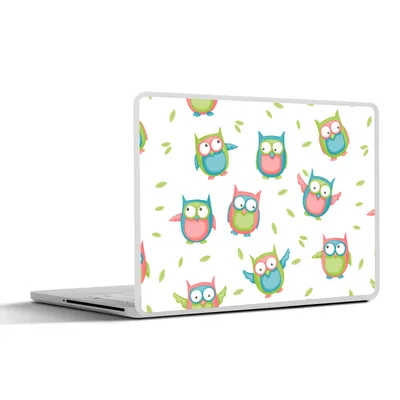 Produktbild von MuchoWow® Laptop Aufkleber Sticker Cover Eulen - Muster - Kinder 30x22 cm - Laptop-Sticker