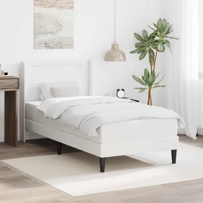 Produktbild von Bettgestell mit Matratze Weiß 90 x 190 cm Kunstleder - Sonstige Matratzen DE495