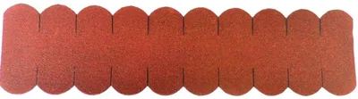 Produktbild von 3 Streifen Dachschindeln Biberschwanz (50 mm) - First rot