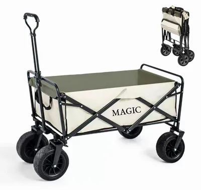 Image de Chariot pliable pour camping, pique-nique, etc. Chariot de jardin