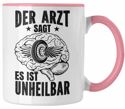 Produktbild von Motorradfahrer Tasse Geschenk Spruch für Männer Lustige Geschenkidee Motorrad Grafik (Rosa)