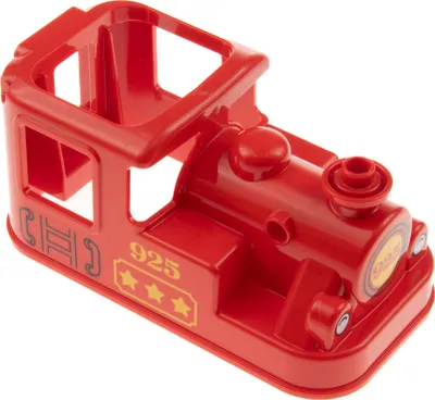 Produktbild von 1x Lego Fahrer Kabine Aufsatz 4x8x3 rot Sterne Eisenbahn Zug 925 36075pb01