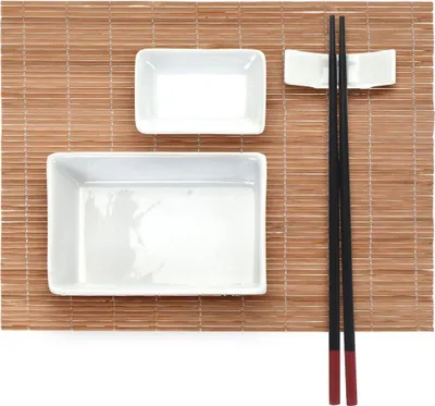 Produktbild von Excellent Houseware Sushi-Servierset Set zum Servieren von SUSHI Snacks Vorspeisen 12-teilig