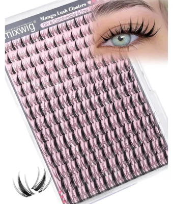 Productafbeelding van Kunstwimpers, clusterverpakking, doe-het-zelf, manga-look, krullend, 10-18 mm
