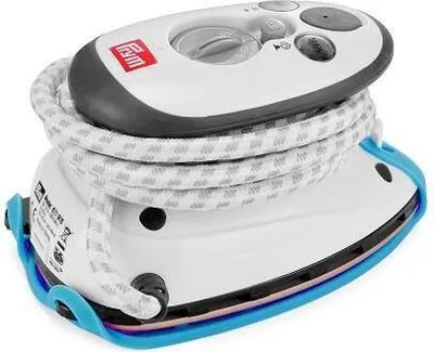 Produktbild von Prym Dampfbügeleisen Mini inkl. BabySnap Reisebügeleisen-Ablage (hellblau)
